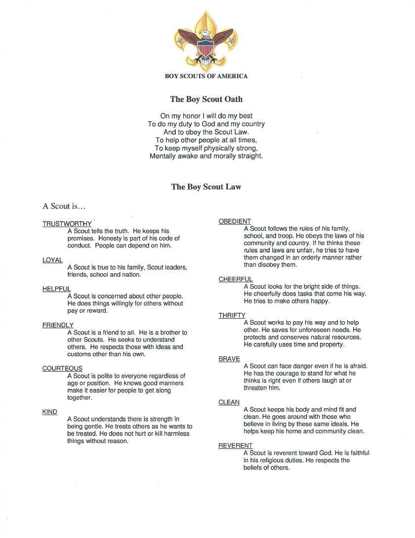 Boy Scout Oath and Law